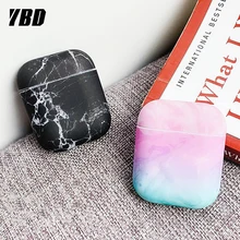 YBD чехол с мраморным рисунком для AirPods защитный чехол для Apple Airpods Air Pods чехол Coque Funda для Airpod аксессуары