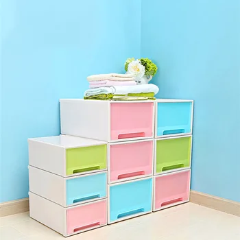 

Plastic Drawer Storage Box Drawer Shoe Box Home Desktop Finishing Grid Storage Stackable Transparent Dust-Proof Storage Cabinet