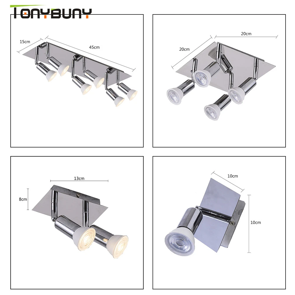 GU10 розетка светодиодный потолочный светильник 10 Вт/20 Вт/30 Вт Поворотный Потолочный подвесной Точечный светильник кухня столовая лестница потолочный светильник