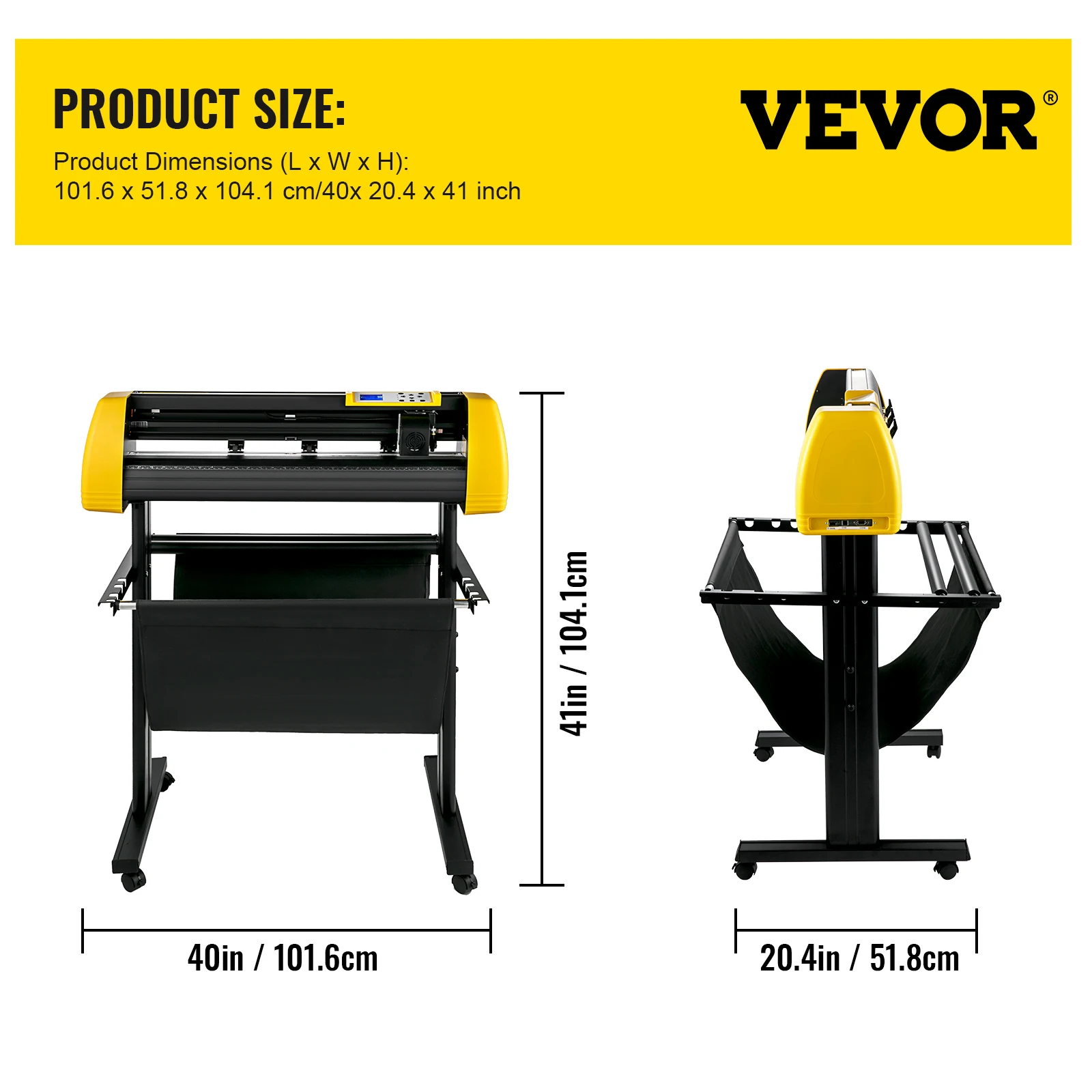 VEVOR 53"/34" Auto Offline Vinyl Cutter Plotter W/ Touch Screen for Cutting Sticker And Decal Card T-shirt Heat Transfer Media