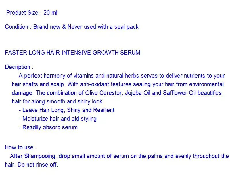 Long hair intensive growth readily absorb serum collagen keratin 20ml