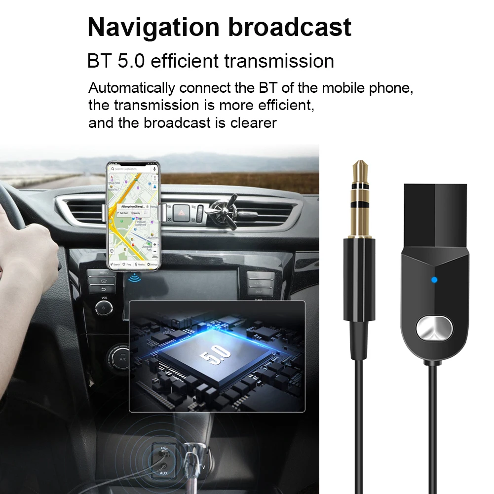 Автомобильный комплект 3 5 мм Bluetooth адаптер аудио AUX кабель программный ключ DC 5V