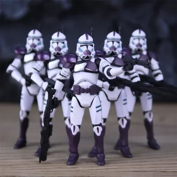 

Star Wars 3.75" MW 187th Attack Battalion Windu Action Figure Republic BMF Battalion Purple White Army Builder KO's Toys Doll