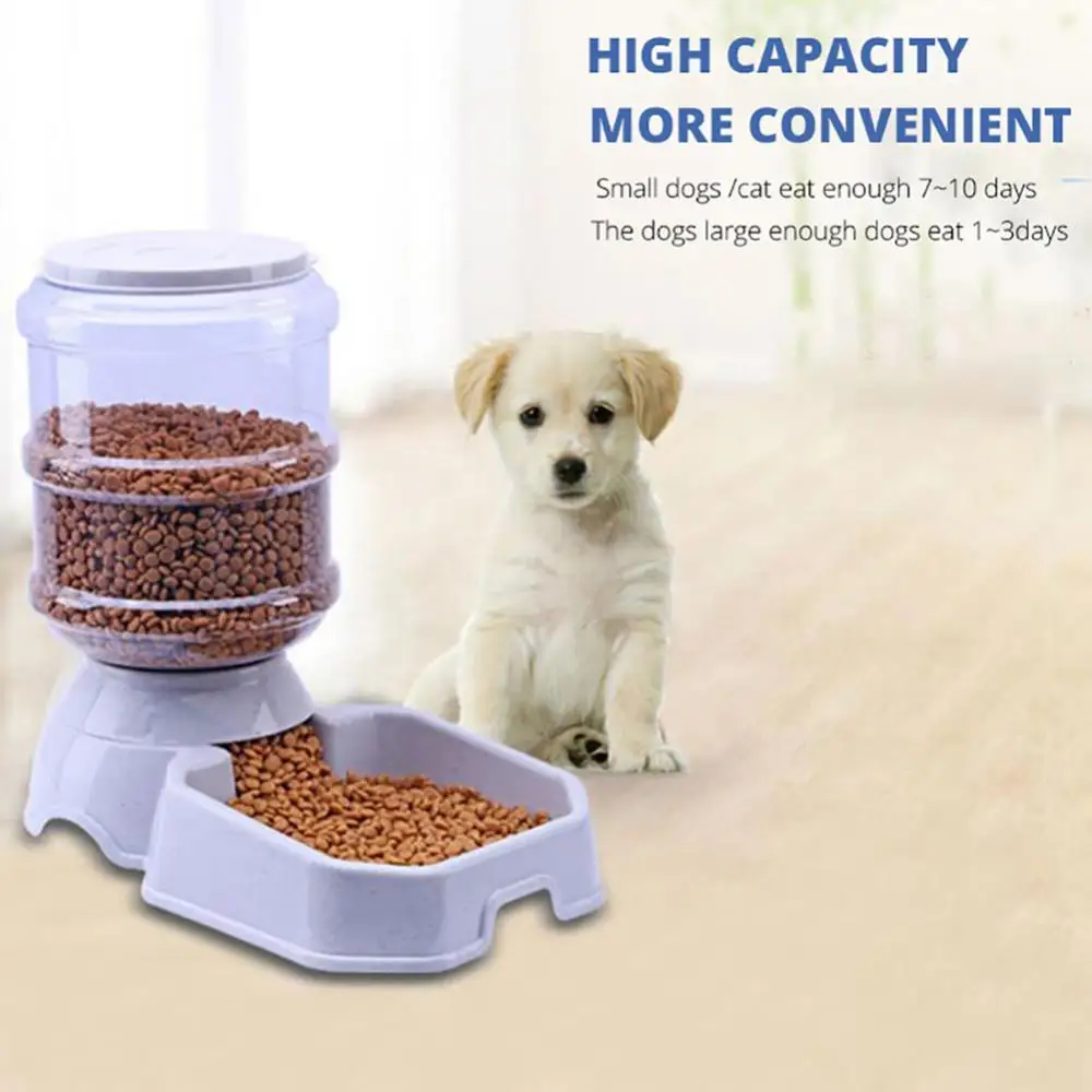 3.8L Automatic Pet Feeder Dog Cat Drinking Bowl Large Capacity Water Food Holder 3.8L Automatic Pet Feeder Dog Cat Drinking Bowl Large Capacity Water Food Holder