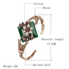 Kinel Green Big Bracelet For Women Vintage Jewelry Antique Gold Color Turkish Party Bracelets Bijouterie 2017 New Arrivals ► Photo 2/6