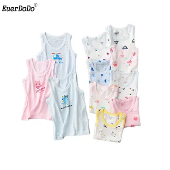 

Summer Children Shirts Cartoon Top For Girls Bamboo Cotton Kids Underwear Model Toddler Undershirt Boys Singlet Baby Camisole
