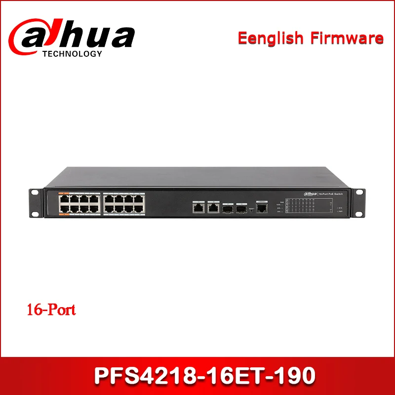 Сетевой видеорегистратор Dahua PFS4218-16ET-190 16-Порты и разъёмы коммутатор питания через