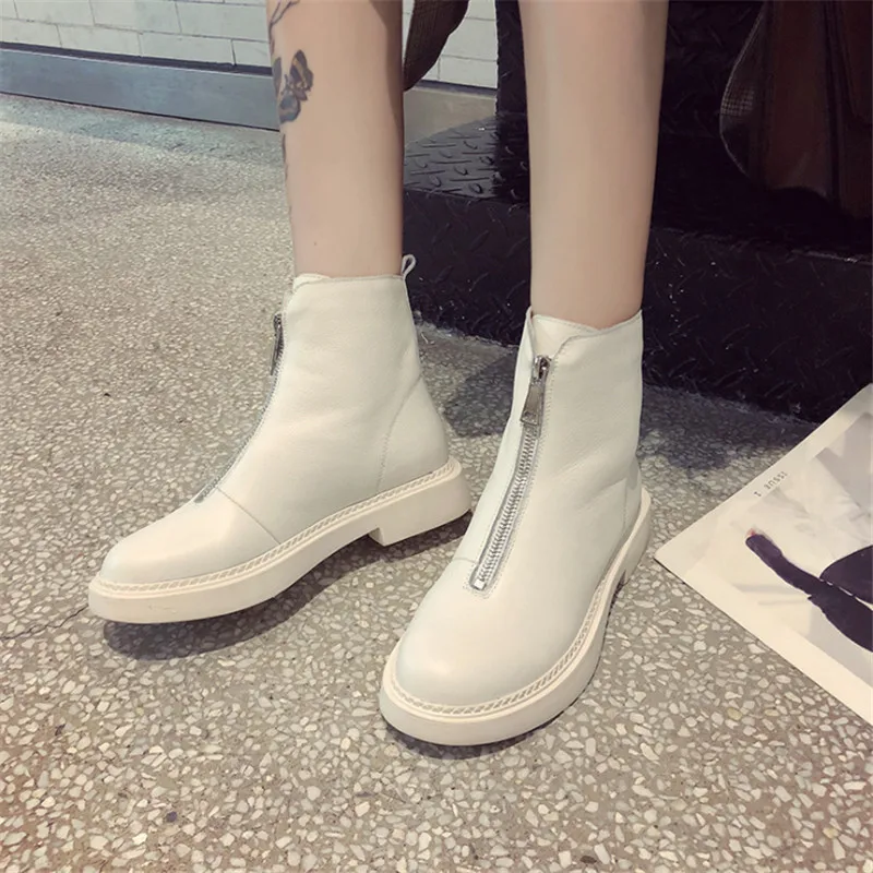 Casual Women Shoes Winter Hot Genuine Leather Women's Boots Fashion Trend Comfortable Soft Wild Warm Short Tube Boots