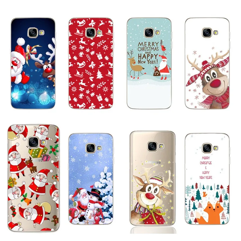 Silicone Christmas Fundas For Samsung GalaxyA50 A20 A30 2019 A 20 30 50 S10 Plus Llite S 10 A7 A8 2018 A3 A5 2017 Case |