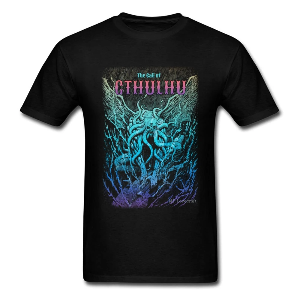 Lovecraft Tshirt For Men A Beast Nightmare of Cthulhu Design T-shirts 3D Digital Graphic Tee Shirt Great 100% Cotton |