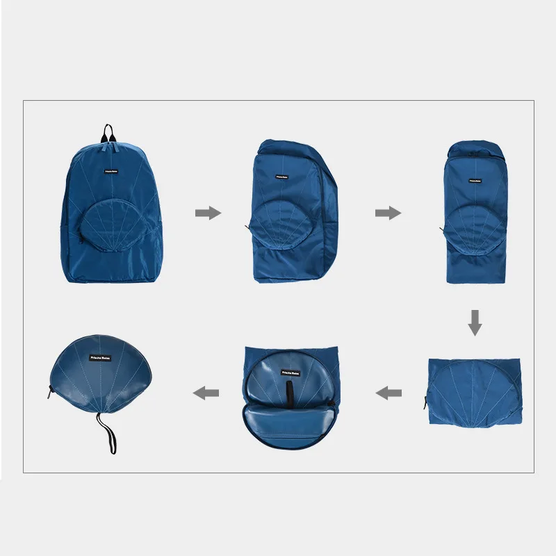 New Memory Spinning Organizer Storage Bag Folding Shell Bags Travel Mountaineering Waterproof Shoulder Clothing Storage Bag