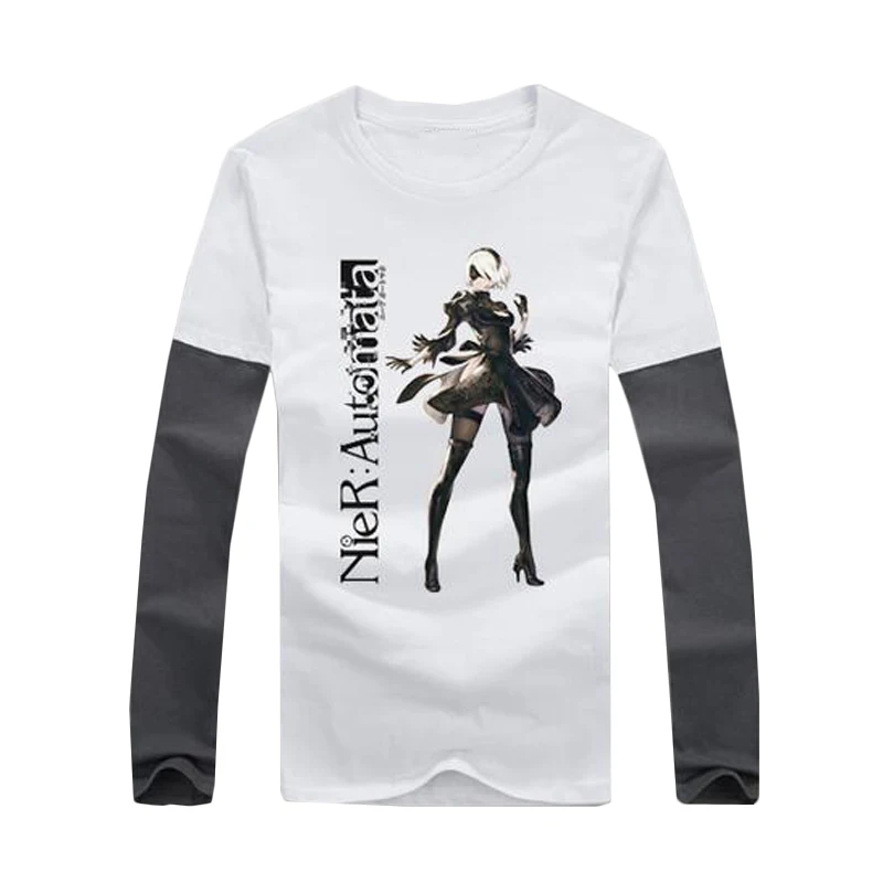 Горячая консоль игры хлопковые футболки Nier Automata футболка