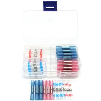 

50PCS Seal Heat Shrink Insulated Butt Crimp Terminals Electrical Wire Solder Sleeve Waterproof Connectors Assortment Kit AWG