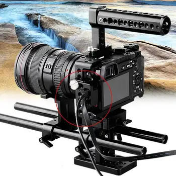 

Adjustable HDMI Cable Clamp Lock Clamp Non-Slip with 1/4 Screw Interface for Sony A6500/A6300/A6000 20mm Opening Black