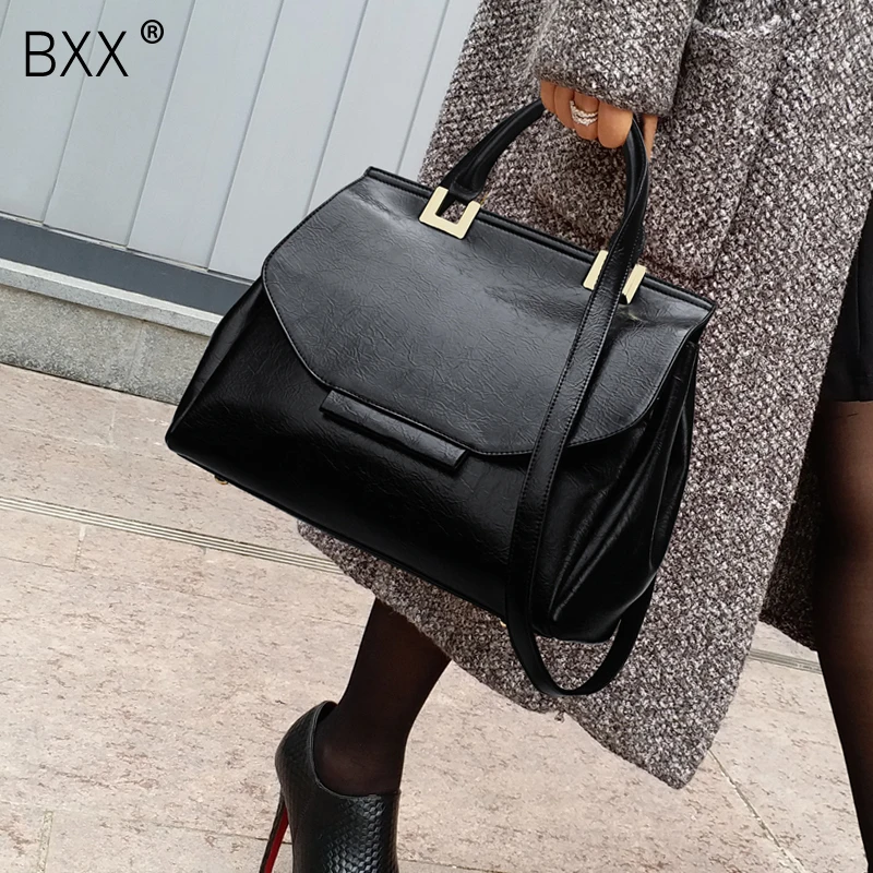 

[BXX] Women's Handbags Luxury Shoulder Bag High Quality PU Leather 2020 Korean Style Large Capacity Ladies Crossbody Bag HE249