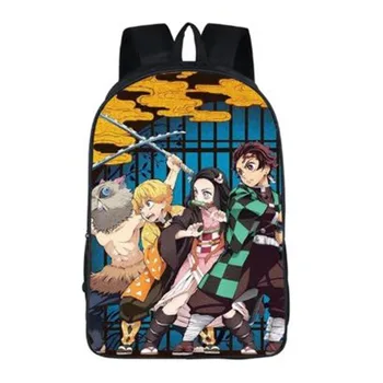 

Demon Slayer Kimetsu no Yaiba Cosplay Backpack Cartoon School Shoulder Bag Teentage Laptop Travle Rucksack Gift