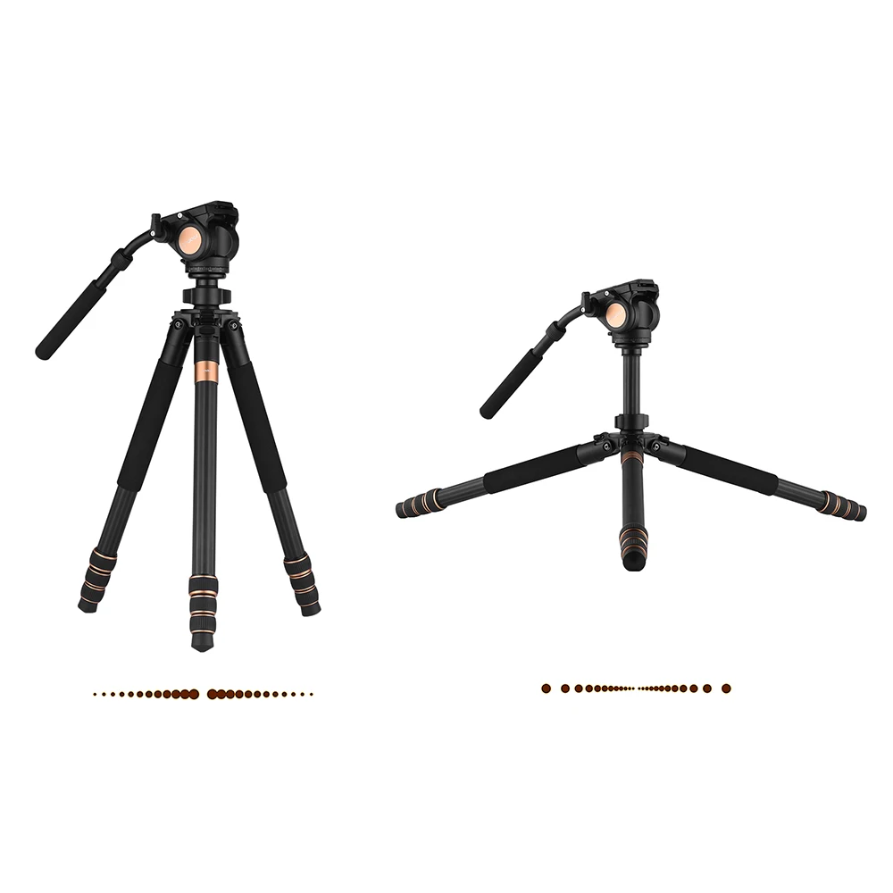 Andoer 6" Профессиональный штатив для камеры Canon Nikon sony DSLR штатив для камеры с подвижной головкой из углеродного волокна Максимальная нагрузка 15 кг