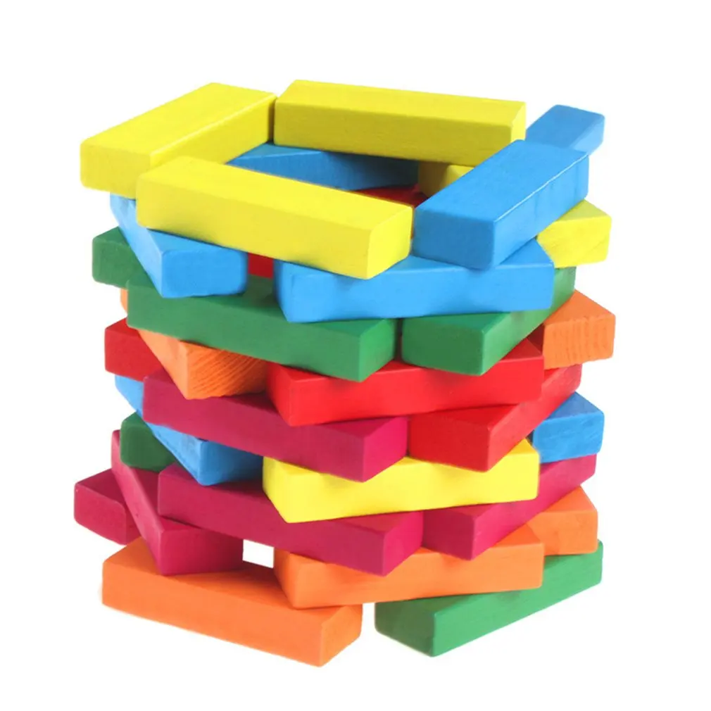 54pcs high piles of music pumping building blocks wooden