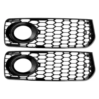 

bumper grille Car Front Grille Hex Fog Light Grille Replacement Fit for Audi A5 S-Line/S5 B8 RS5 2008 2009-2012 car accessories