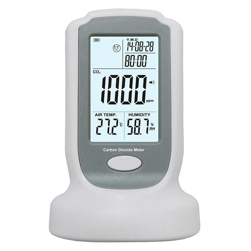 

Industrial Portable Carbon Dioxide Detector 0-2000 Ppm Precise Continuous Online CO2 Detector Tester NDIR CO2 Gas Sensor EU Plug