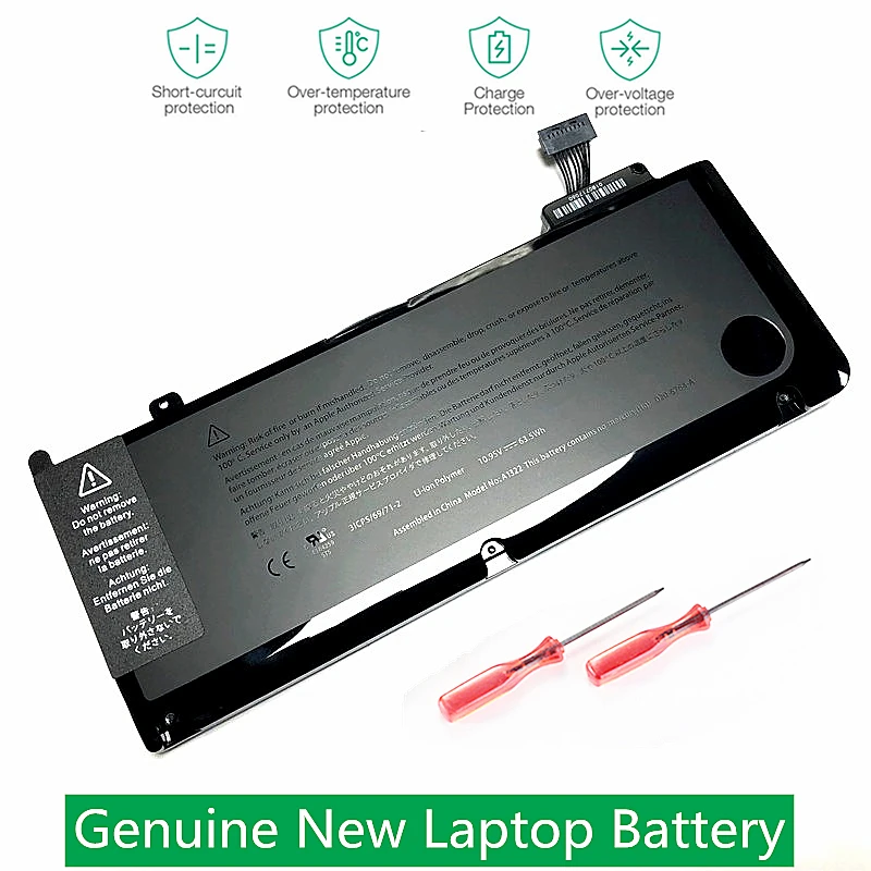 Onevan Nova A1322 A1278 Bateria para Apple Macbook Pro 13 Polegada A1278 2009 2010 2011 63.5wh Mb991ll a Mb990ll a Mb990j a