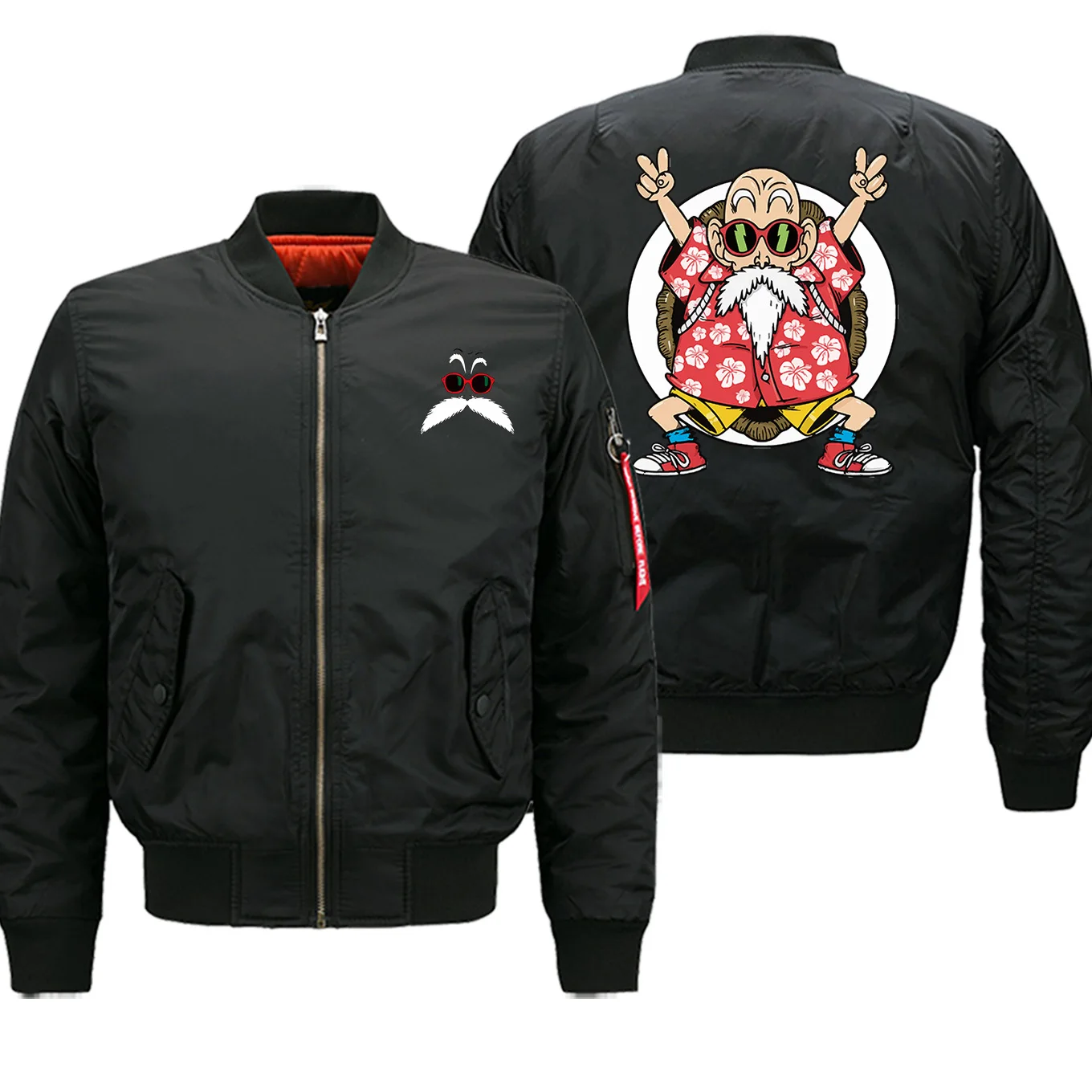 Dragon Ball Z мужская куртка-бомбер в стиле милитари зимняя повседневная верхняя одежда в стиле хип-хоп Мужская забавная Персонализированная спортивная куртка красного цвета