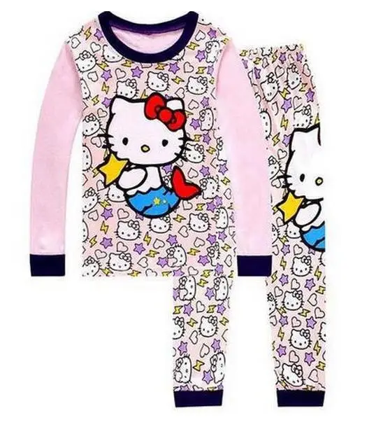Рождественский детский Супер Теплый хлопковый костюм пижама с футболкой и полосатыми штанами для маленьких мальчиков и девочек детский пижамный комплект из 2 предметов - Цвет: STYLE 6