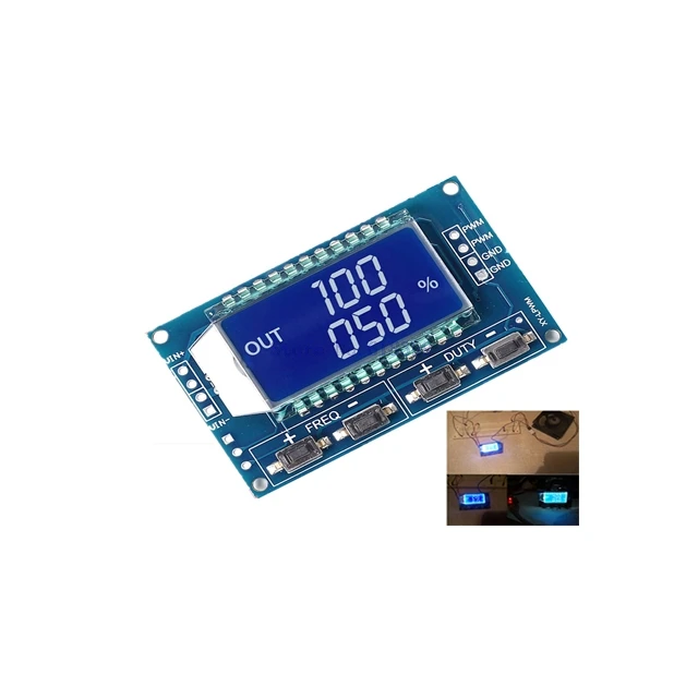 

A7-- 5pcs/lot Signal Generator PWM Pulse Frequency Duty Cycle Adjustable Module LCD Display 1Hz-150Khz 3.3V-30V PWM Board Module