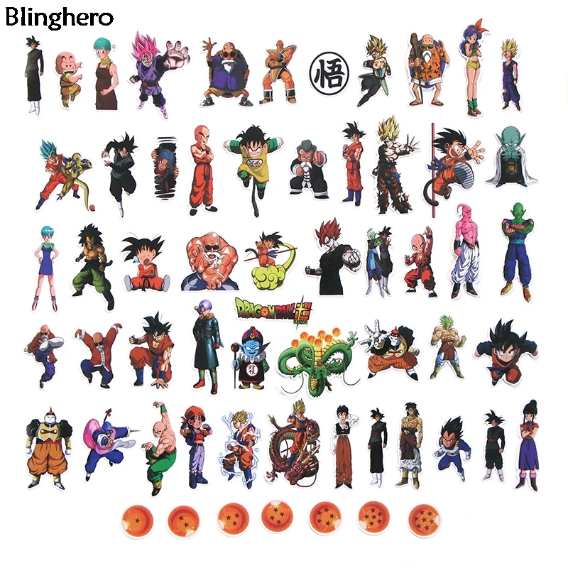 Blinghero Dragon Ball Стикеры s 56 шт./компл. аниме Стикеры s детские Стикеры s граффити Стикеры s для дневника Стикеры альбом наклейки BH0111