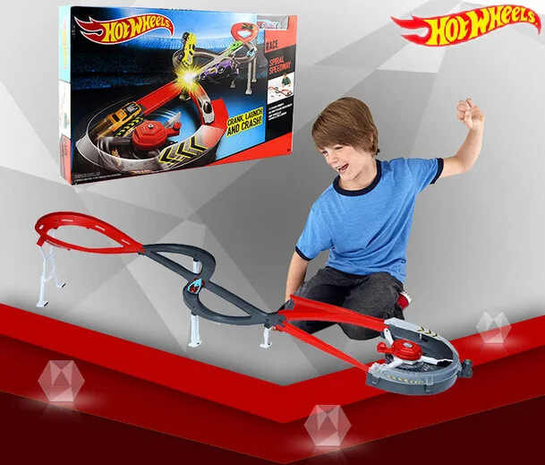 Hot Wheels Roundabout Track Play Model Run Car Classic Racing challenge Set Подарочная коробка для дня рождения
