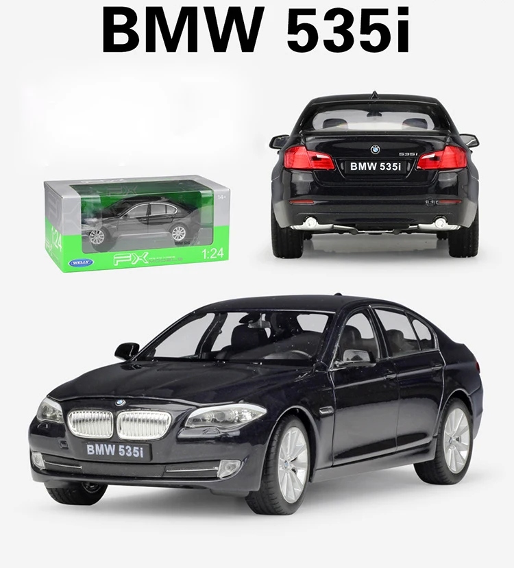 WELLY 1:24 Масштаб литья под давлением модель симулятора автомобиля BMW 335i/535i классический автомобиль металлический сплав игрушечный автомобиль для мальчика Детская Подарочная коллекция