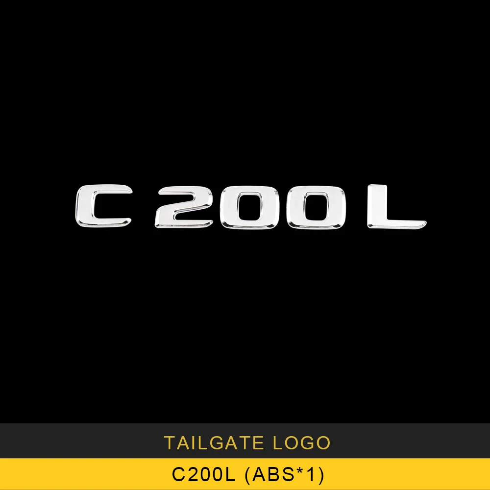 C200L X1 Carманго для Mercedes Benz GLA CLA C117 GLC A C E класс W205 W213 W176 авто багажник хвост ворота номер автомобиля логотип эмблема значок наклейка - Название цвета: C200L X1