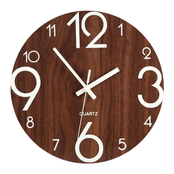 

Simple Wooden Wall Clock Luminous Round Creative Novelty Wall Clock Kitchen Minimalist Reloj De Pared Home Decoration WE50WC