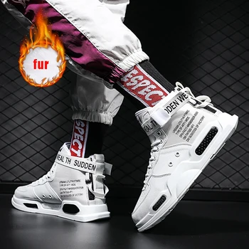 

New Fashion Men Sneakers high top Running Shoes for Men Black/ white Outdoors Walking Sports Shoes Comfortable Size39-45