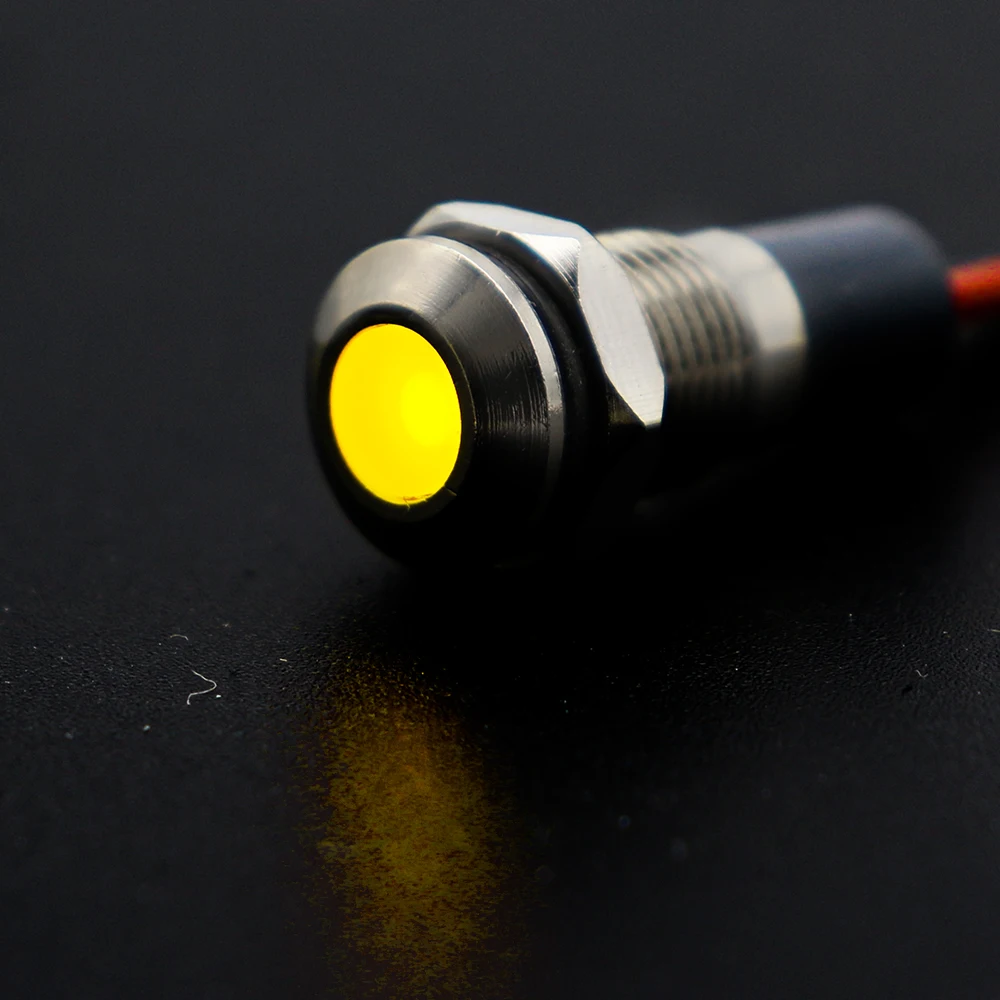 ตัวเลือกสินค้า ไฟ LED ขนาด 6-12 มม. กันน้ำ IP65 สีแดง/ฟ้า/ขาว