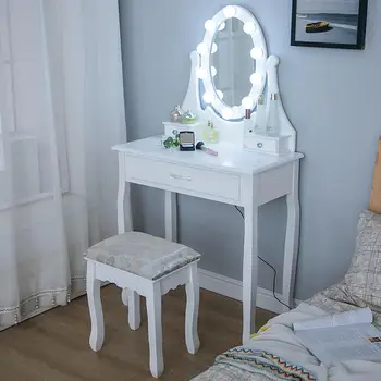 

Modern Minimalist Dressing Table Bedroom Storage Cabinet One Nordic Makeup Table Net Red Makeup Home Mini Cosmetic Table HWC