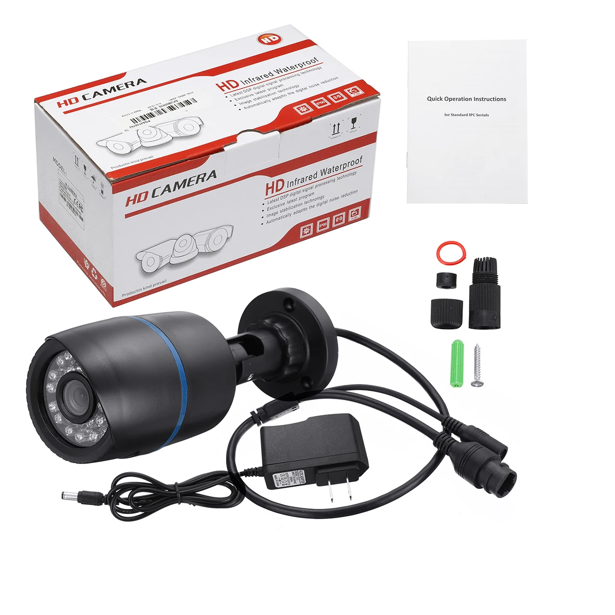 

720P WiFi IP Camera Outdoor Onvif Wired Wireless Network CCTV Surveillance Waterproof Infrared Night Vision Home Security Camera