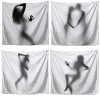 

Strength factory Amazon wish express tapestry creative figure wall hanging beach towel sitting blanket gt1013