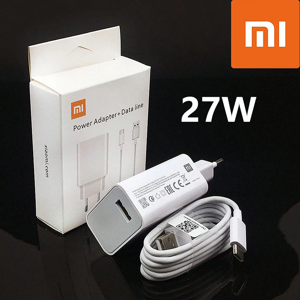 charger set box Xiao mi 27W зарядное устройство QC 4,0 Быстрый турбо заряд адаптер питания usb c для mi a3 9 se 9t pro ma x 3 redmi note 7 8 pro note 10 - Тип штекера: charger set box