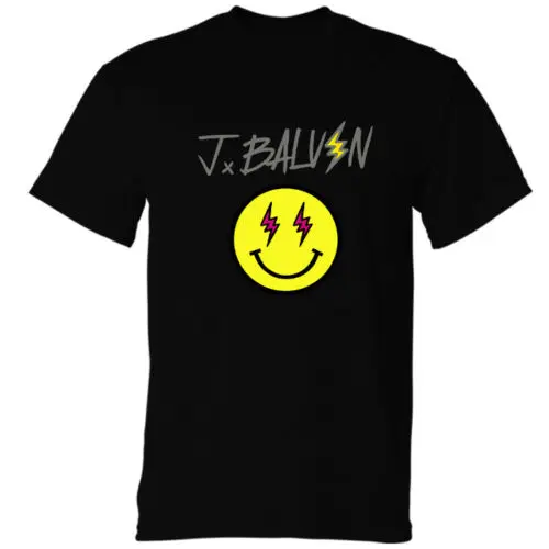 

J Balvin Energia Album Cover Smiling Face Logo Black T-Shirt Unisex