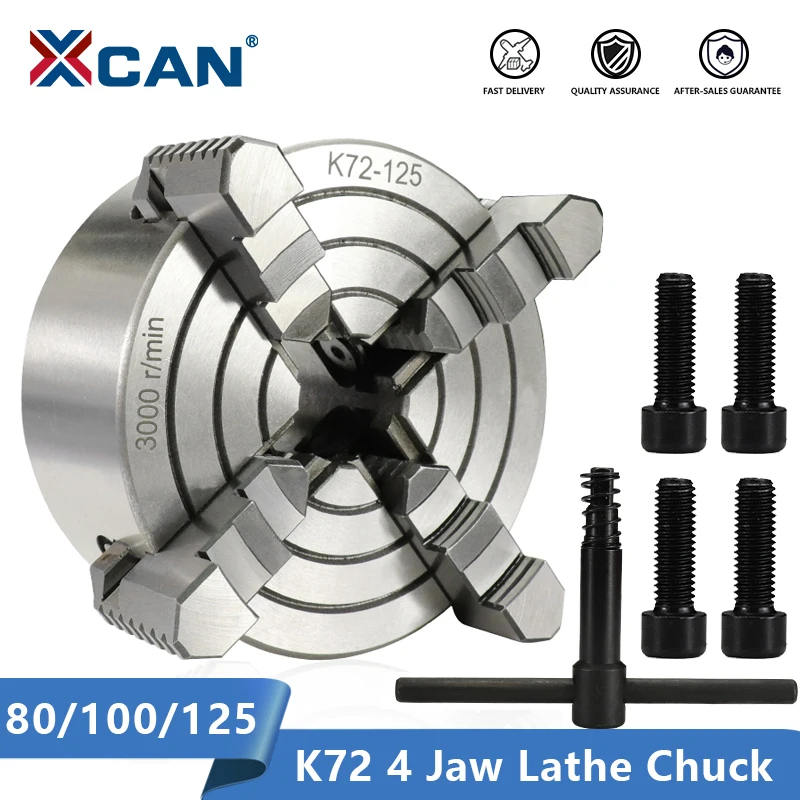 XCAN 4 кулачковый токарный патрон Φ ручной Самоцентрирующиеся DIY металлические