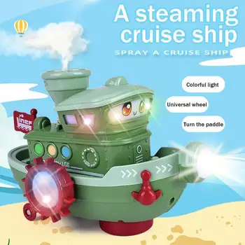 

Electric Universal Smoking Nautical Cruise Ship Light Children's Spray Music Universal Toys Boat A7F9
