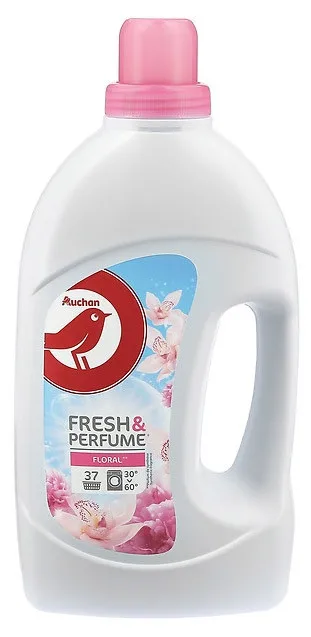 Средство для стирки Auchan «Красная птица», цветочный аромат, жидкое, 2 л