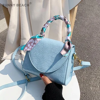 

Crocodile Pattern PU Leather Crossbody Bags For Women 2020 Retro small bag women handbag versatile messenger bag