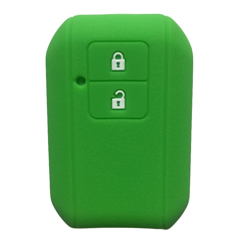 Силикагель чехол для ключей для автомобиля Suzuki Swift Wagon R японская Монополия дистанционного ключа крышка силиконовый набор для кожи держатель - Название цвета: Зеленый