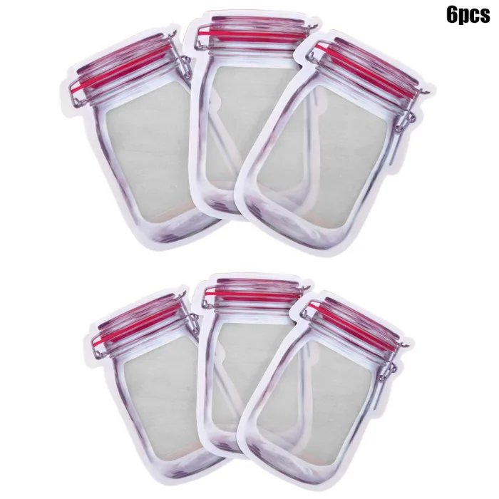 Многоразовые бутылки Мейсон Ziplock мешок J8