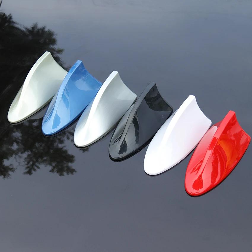 car hood 1PC Car Roof Antennas Upgraded Signal Universal Car Shark Fin Antenna Auto Roof FM/AM Radio Aerial Replacement front fender car