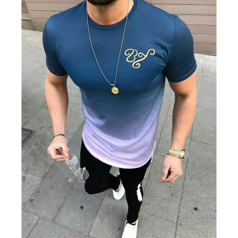 Новая модная мужская облегающая летняя футболка с коротким рукавом, Повседневная рубашка, топы, одежда с капюшоном, облегающая футболка