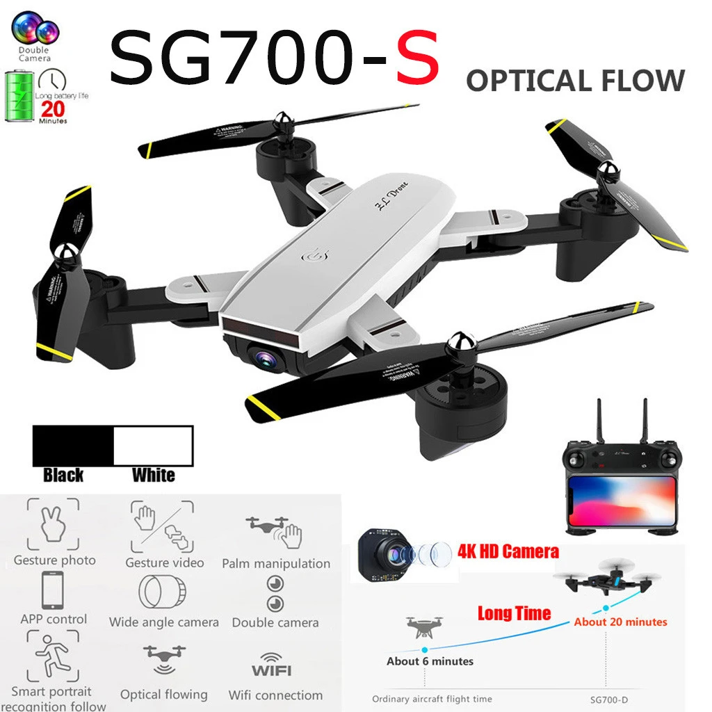 Simpático acero escalera mecánica SG700 D Drone plegable 2,4G WIFI FPV con cámara 4K HD, Quadcopter sin  escobillas plegable, 25 minutos de tiempo de vuelo RC Quadcopter  GPS|Videocámaras de consumo| - AliExpress