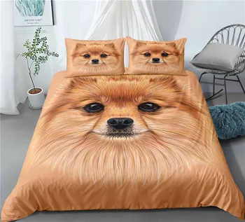 

Haguyy 3D Bedding Set Cartoon Dog Duvet Cover Pillowcase Sets Europe USA AU Queen King Full Double Size Home Textile